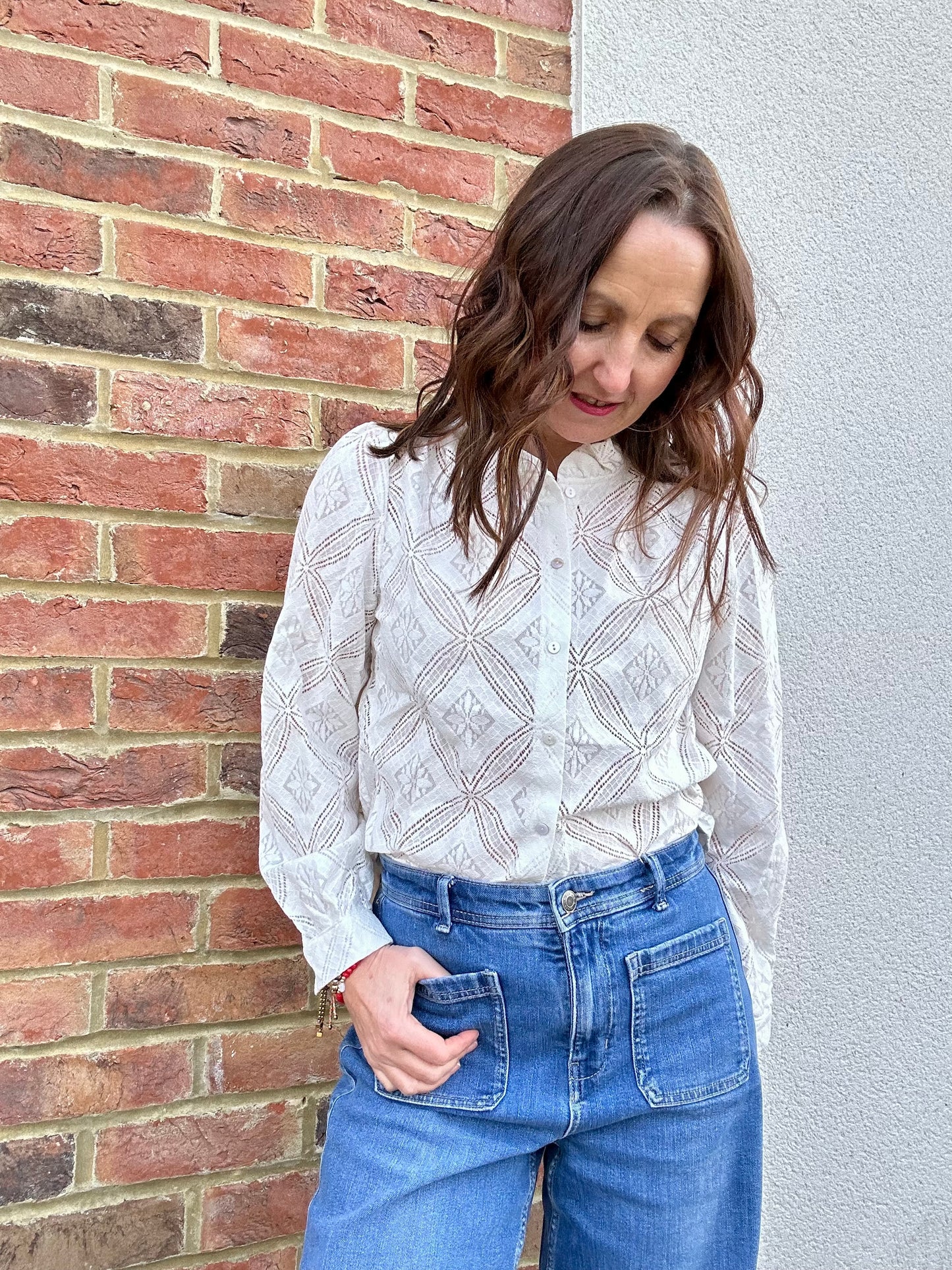 Peony lace victoriana blouse