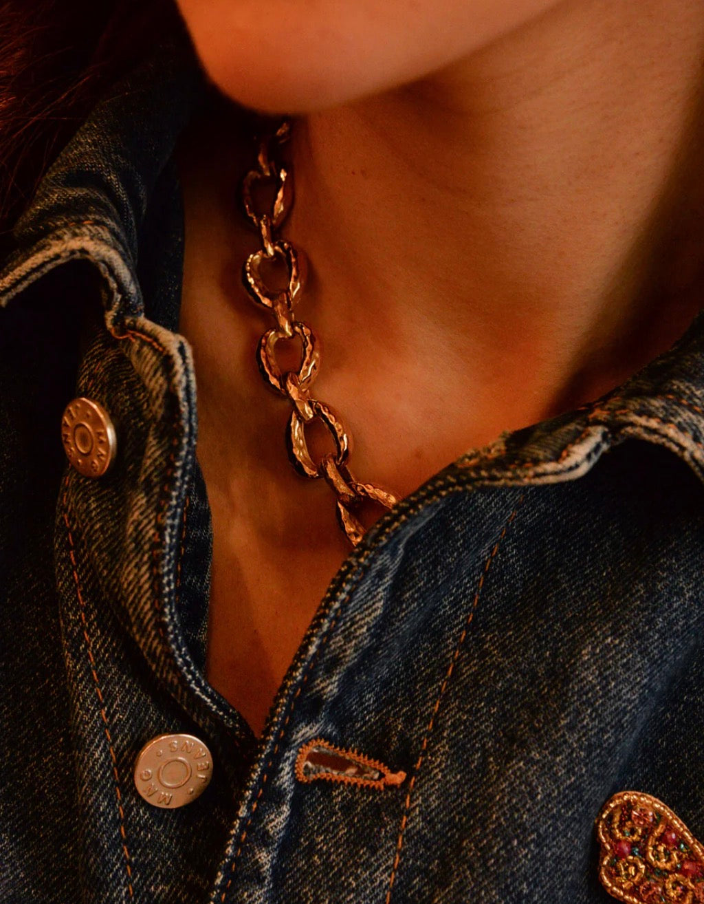 Chunky gold necklace