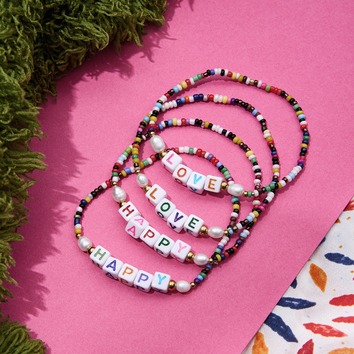 Rainbow HAPPY bracelet
