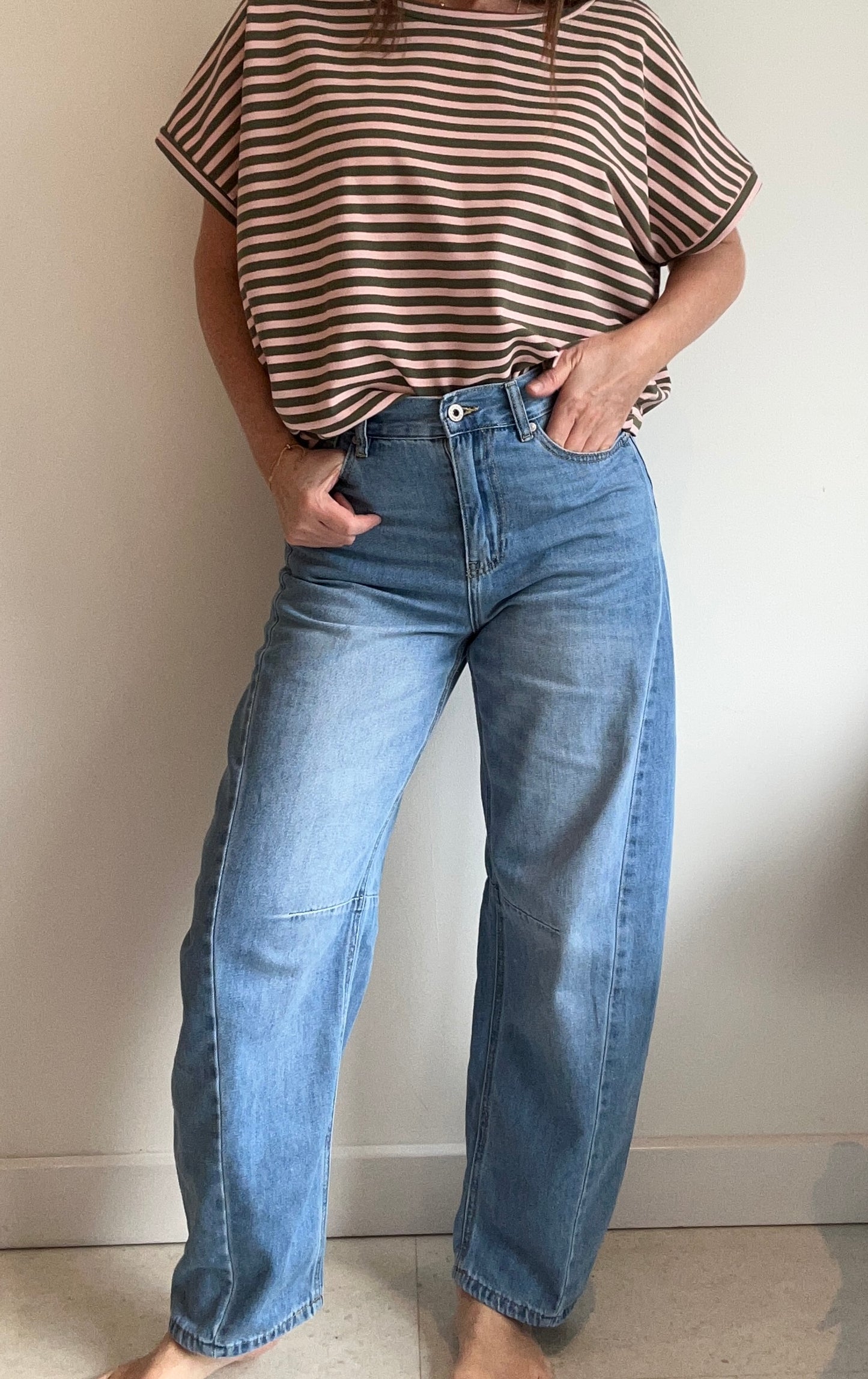 Derby barrel leg jeans