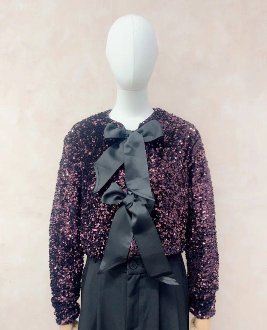 Sasha sequin jacket - Plum