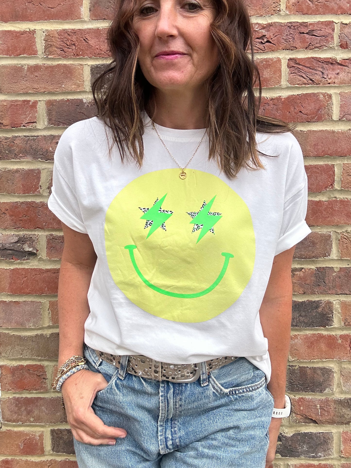 Acid Smile Face T-Shirt - White