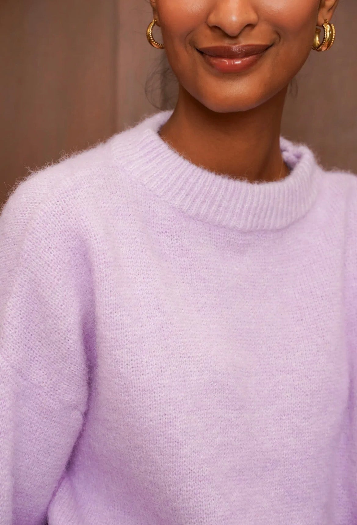 Mae round neck sweater - Lilac
