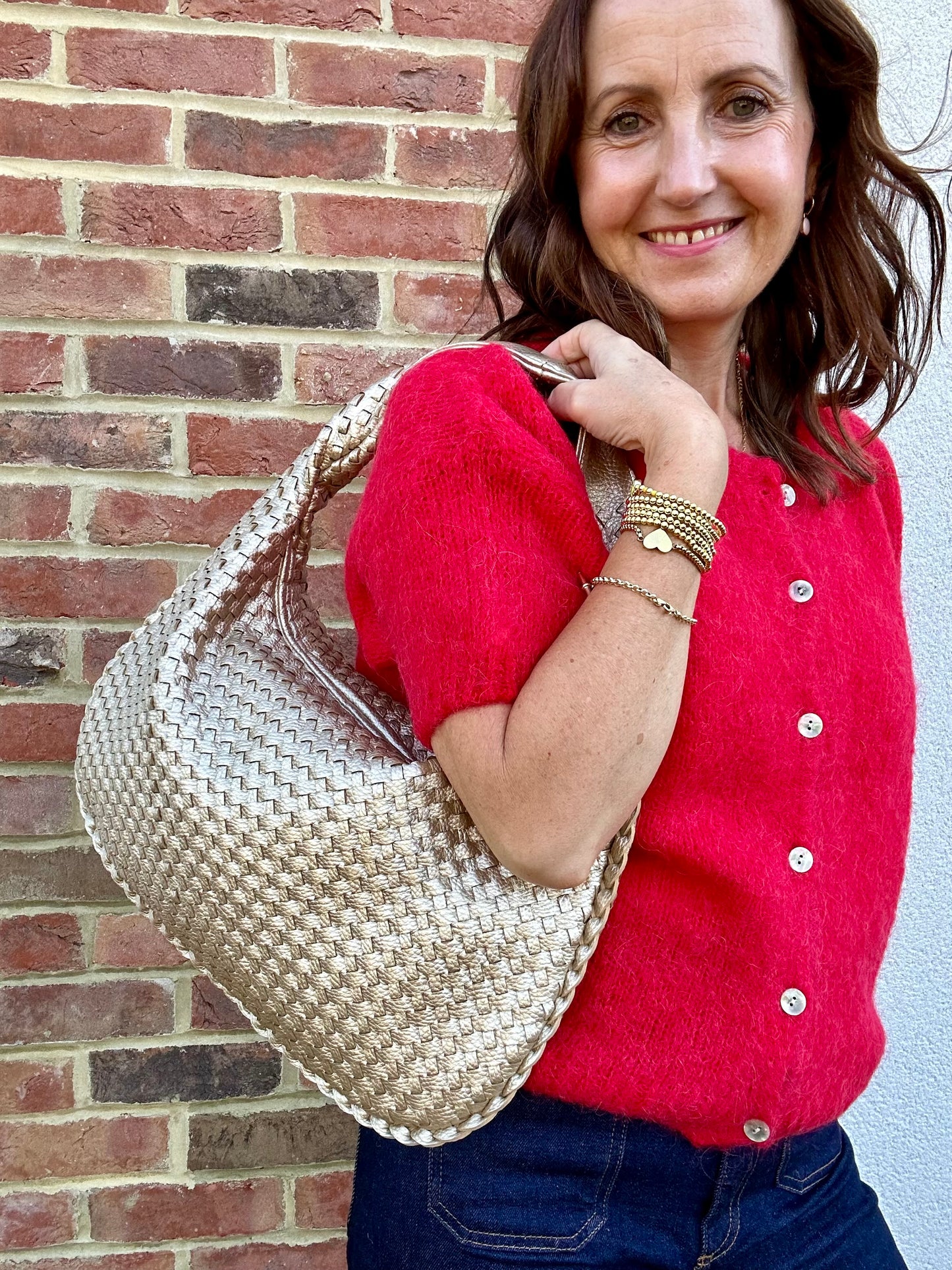 Paxton woven bag - Gold