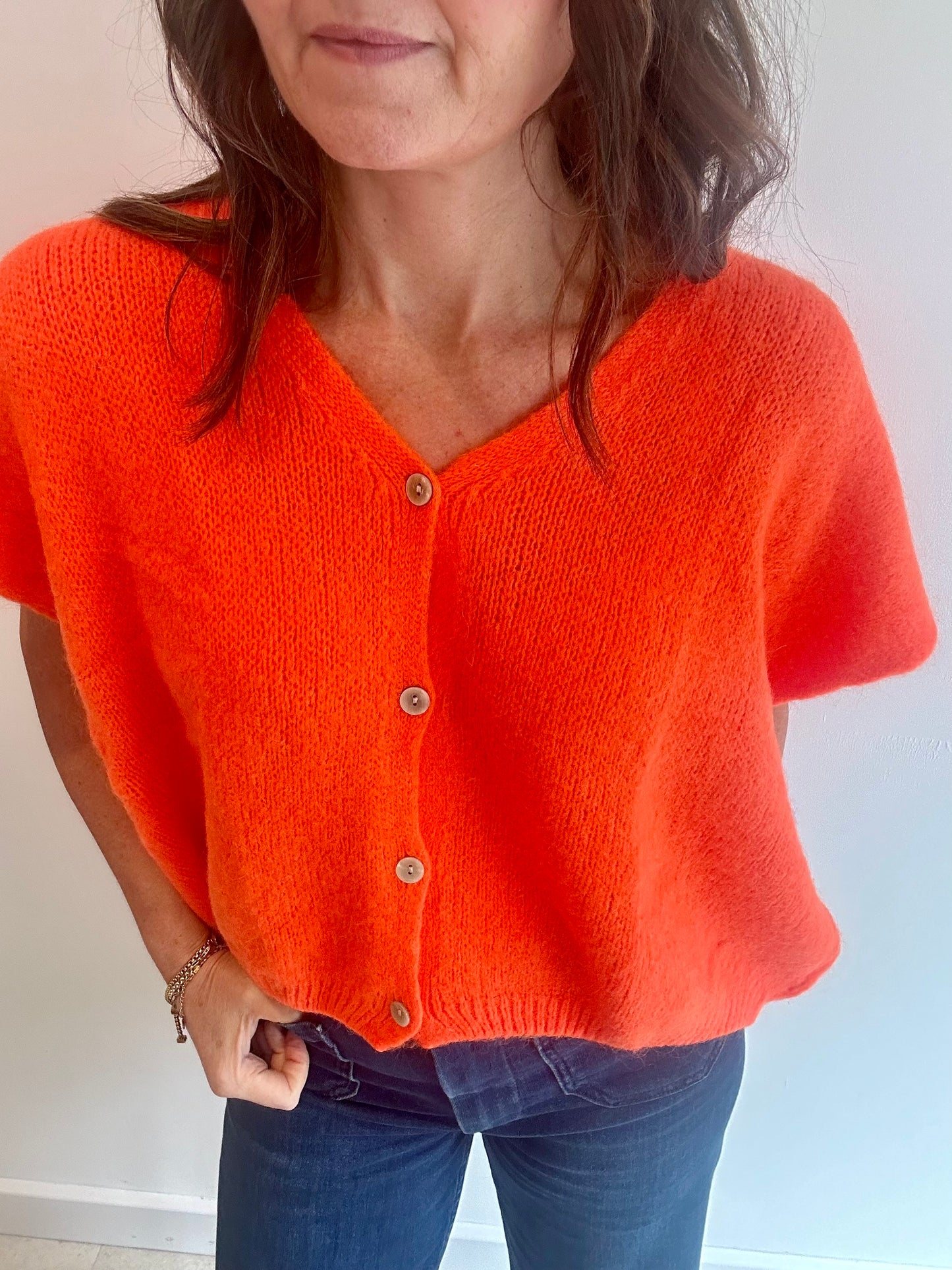 Arlo cardigan - Neon Orange