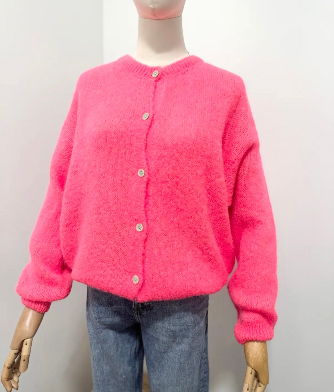 Juno cardigan - Hot Coral