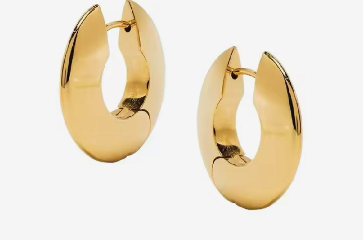 Belle hoop earrings - Gold