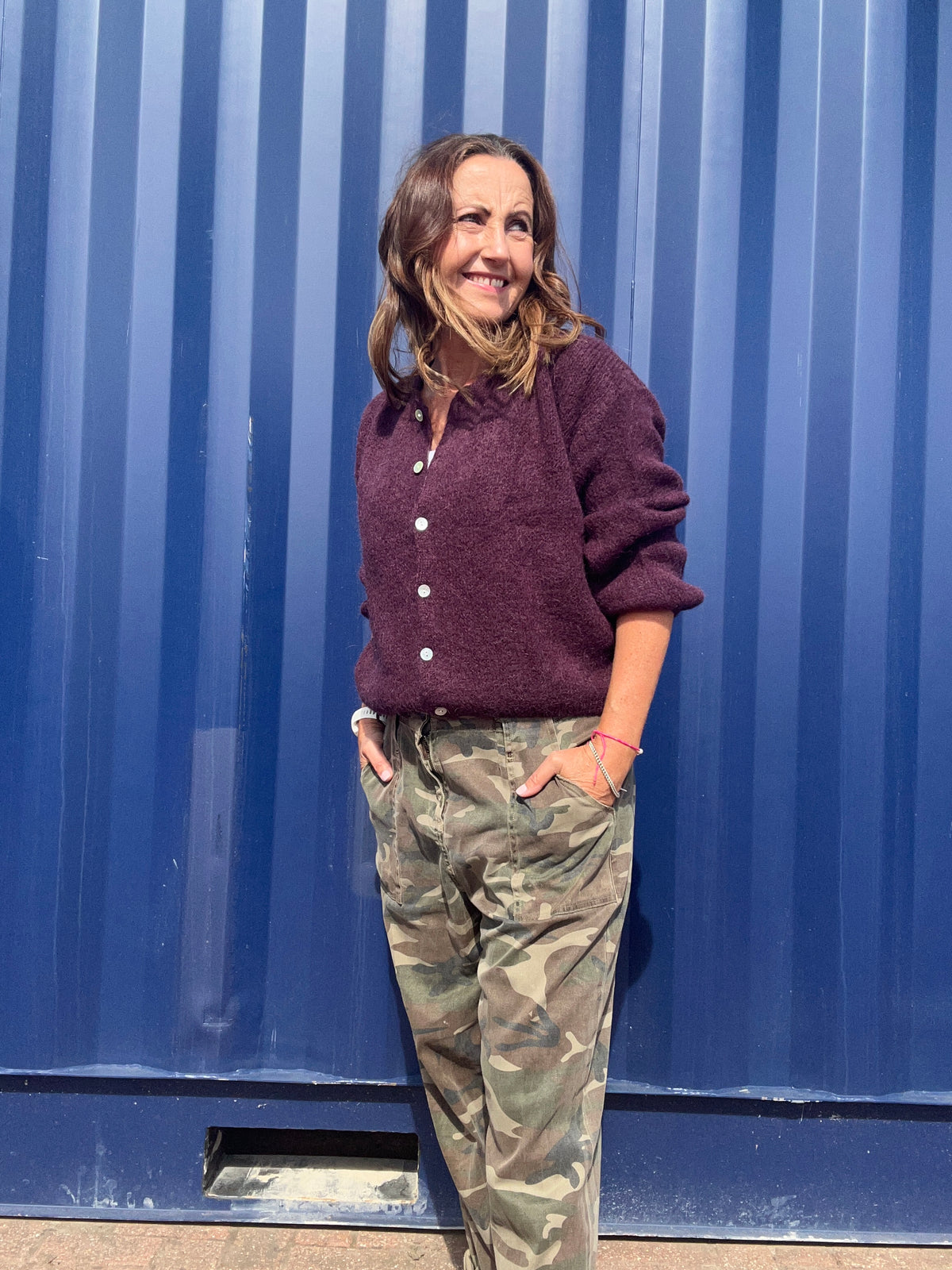 Beattie cardigan - Eggplant