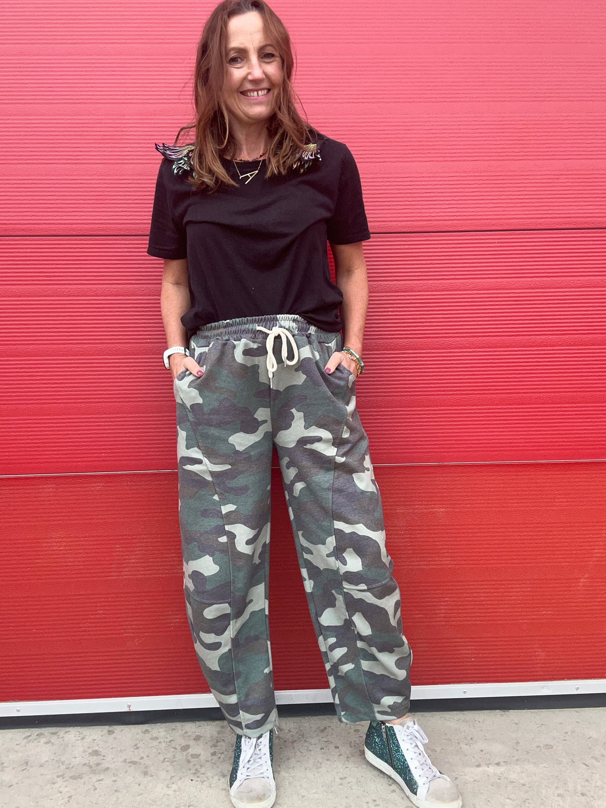 Camo barrel joggers