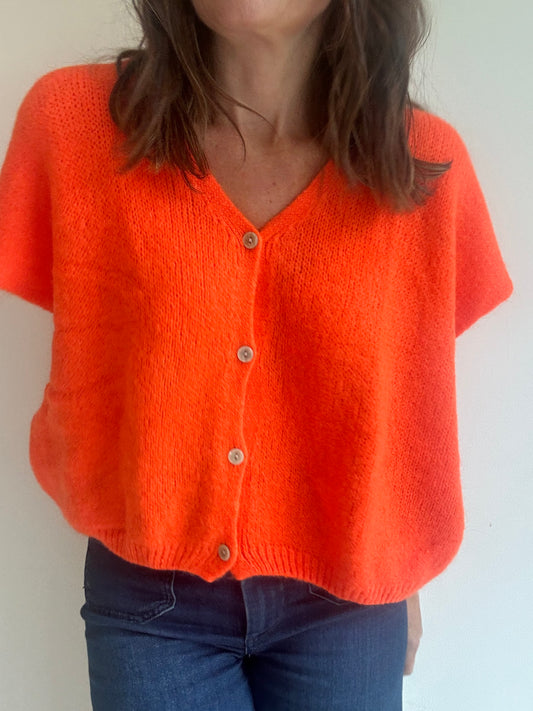 Arlo cardigan - Neon Orange