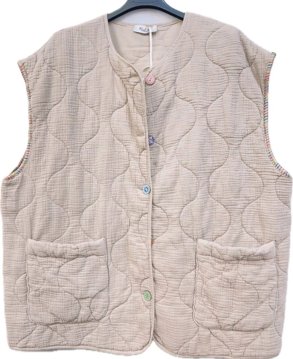 Livia Pocket Waistcoat - Pale Biscuit