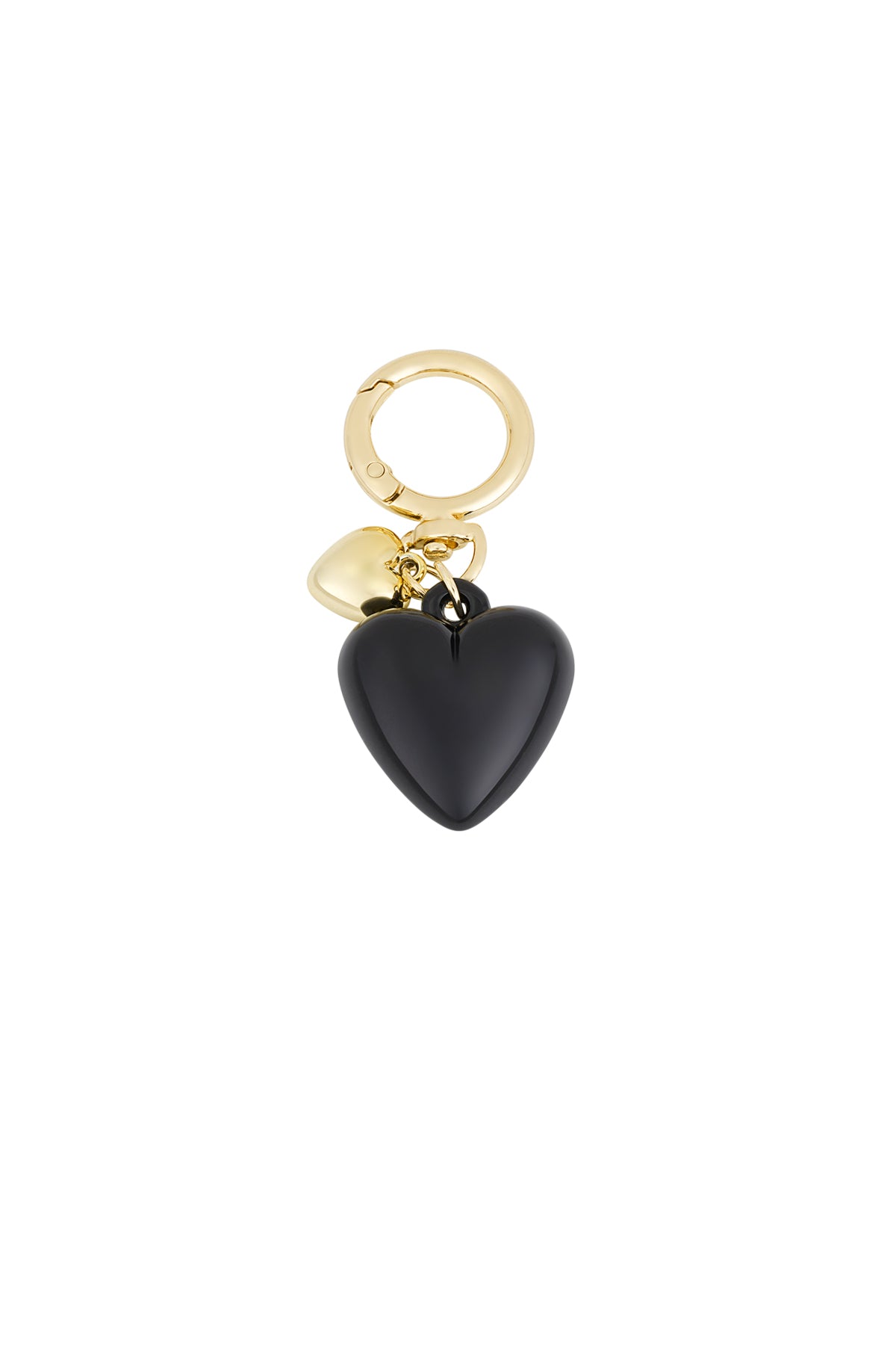 Chubby heart charm keyring