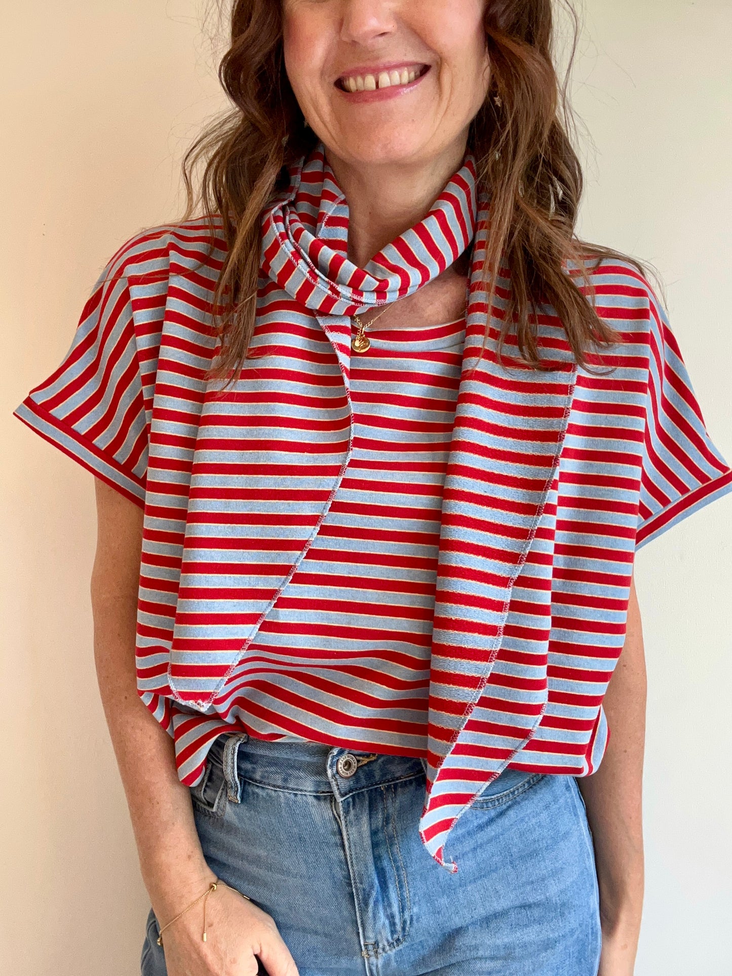 Skipper jersey striped set - Sky Blue