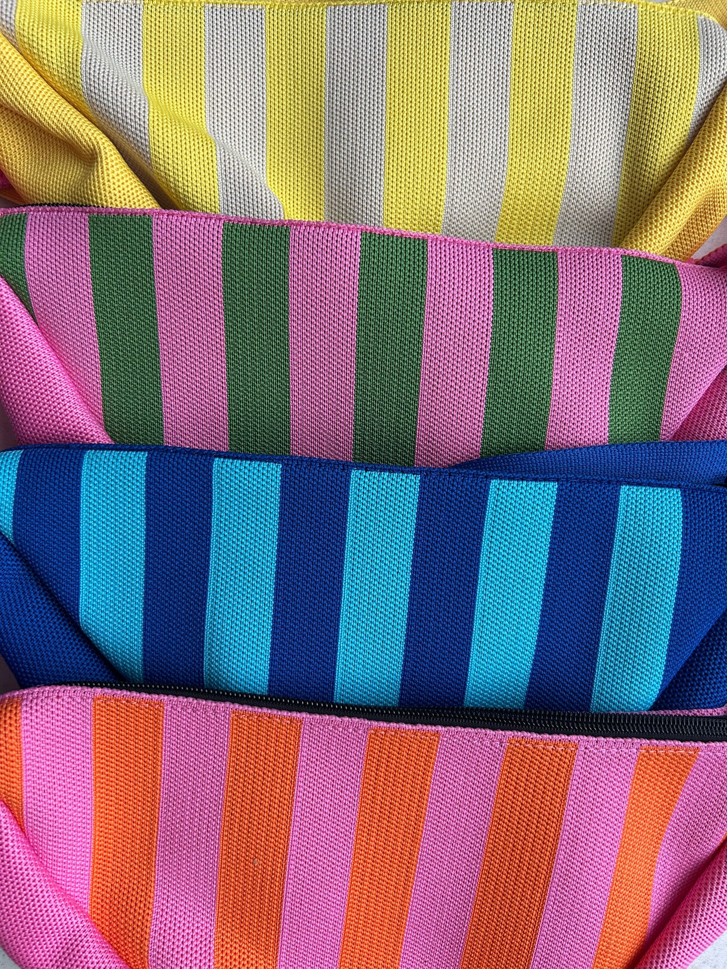 Kanga striped pouch bag - Pink / Orange