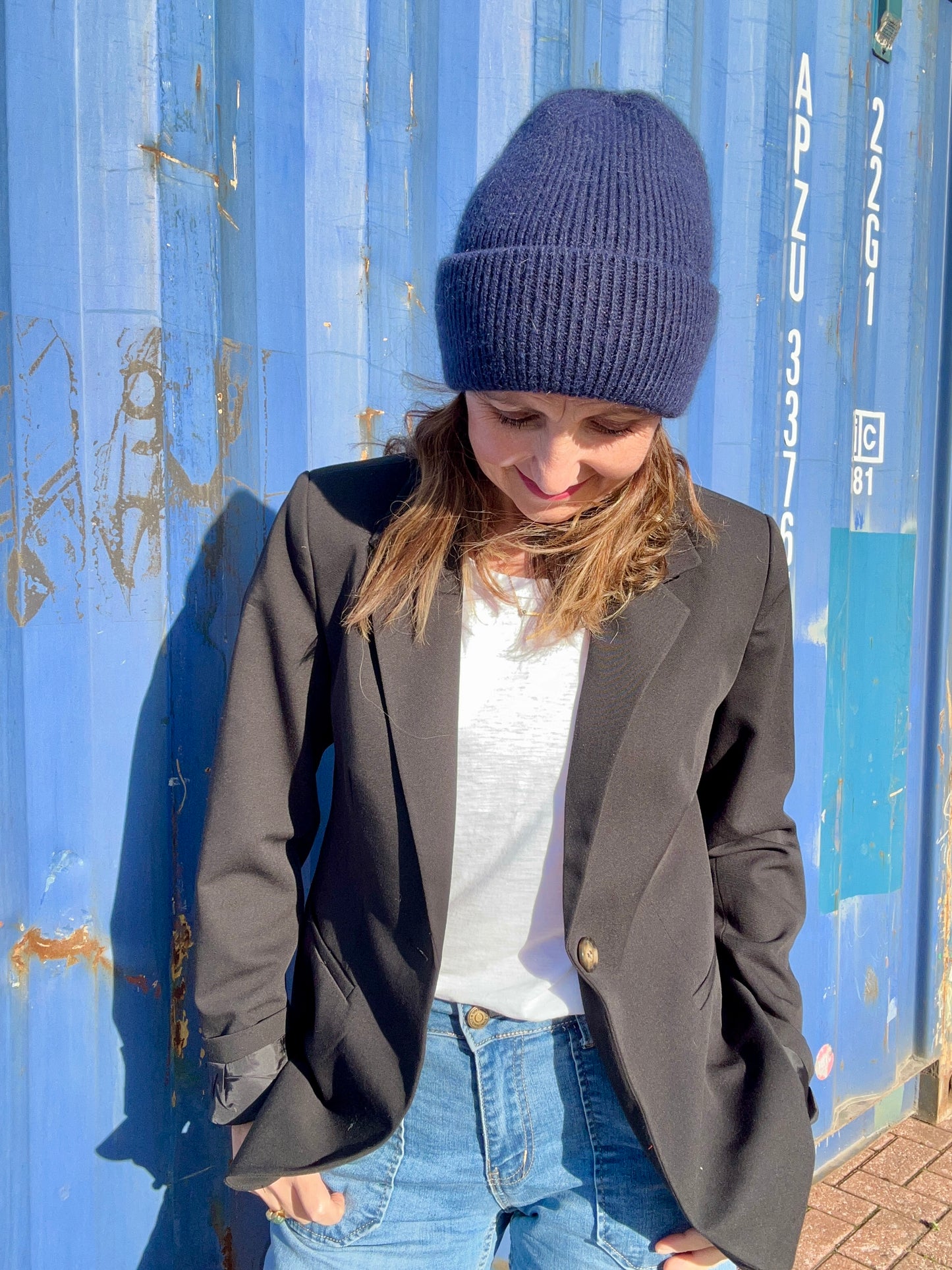 Poppy soft beanie - Navy