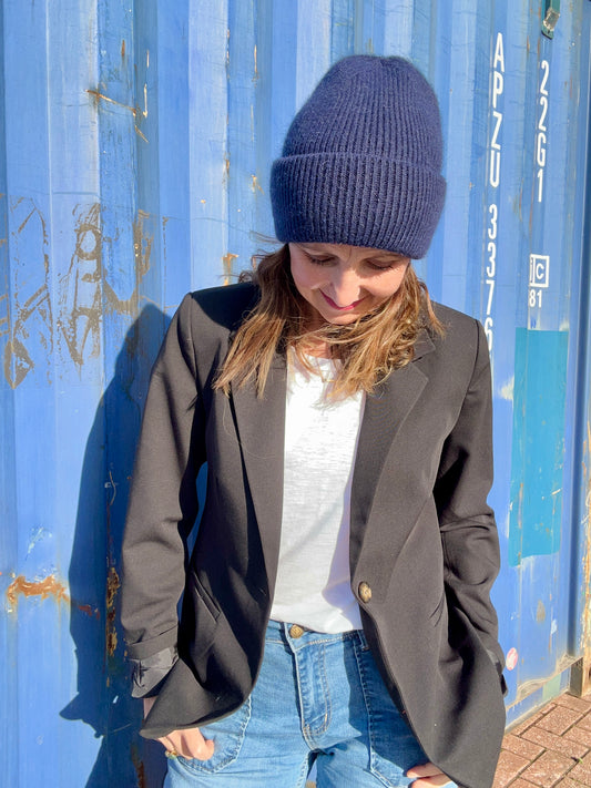 Poppy soft beanie - Navy