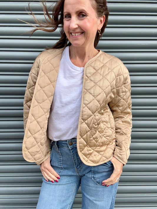 Lana quilted jacket - Gold