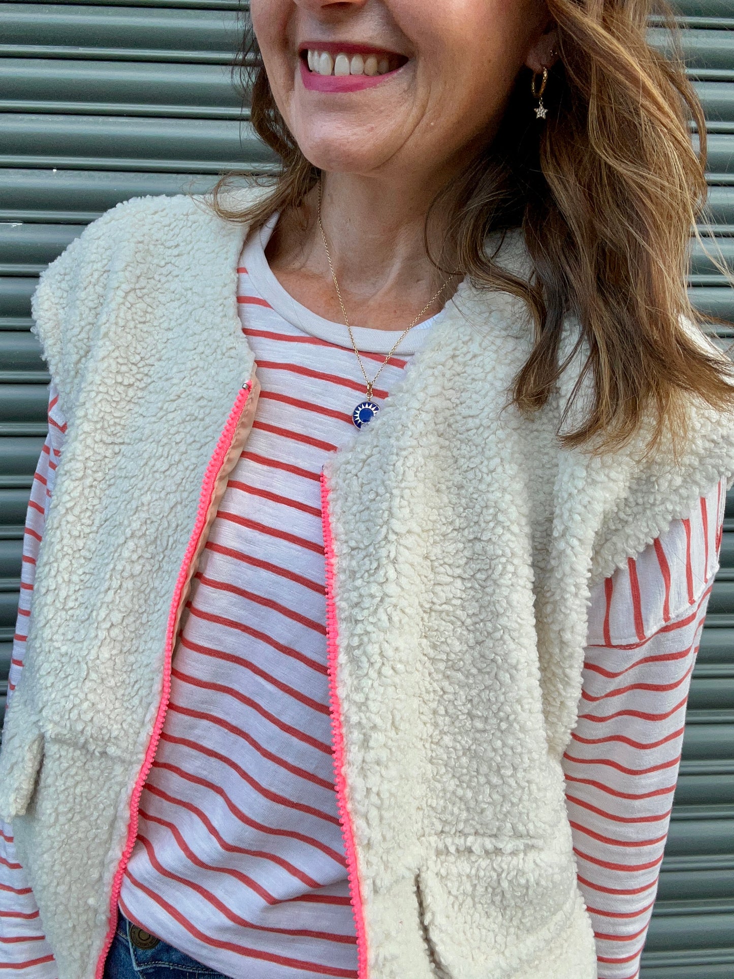 Teddy cream gilet