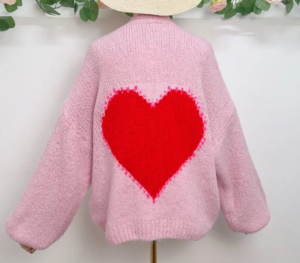 Cupid heart sweater - Pink