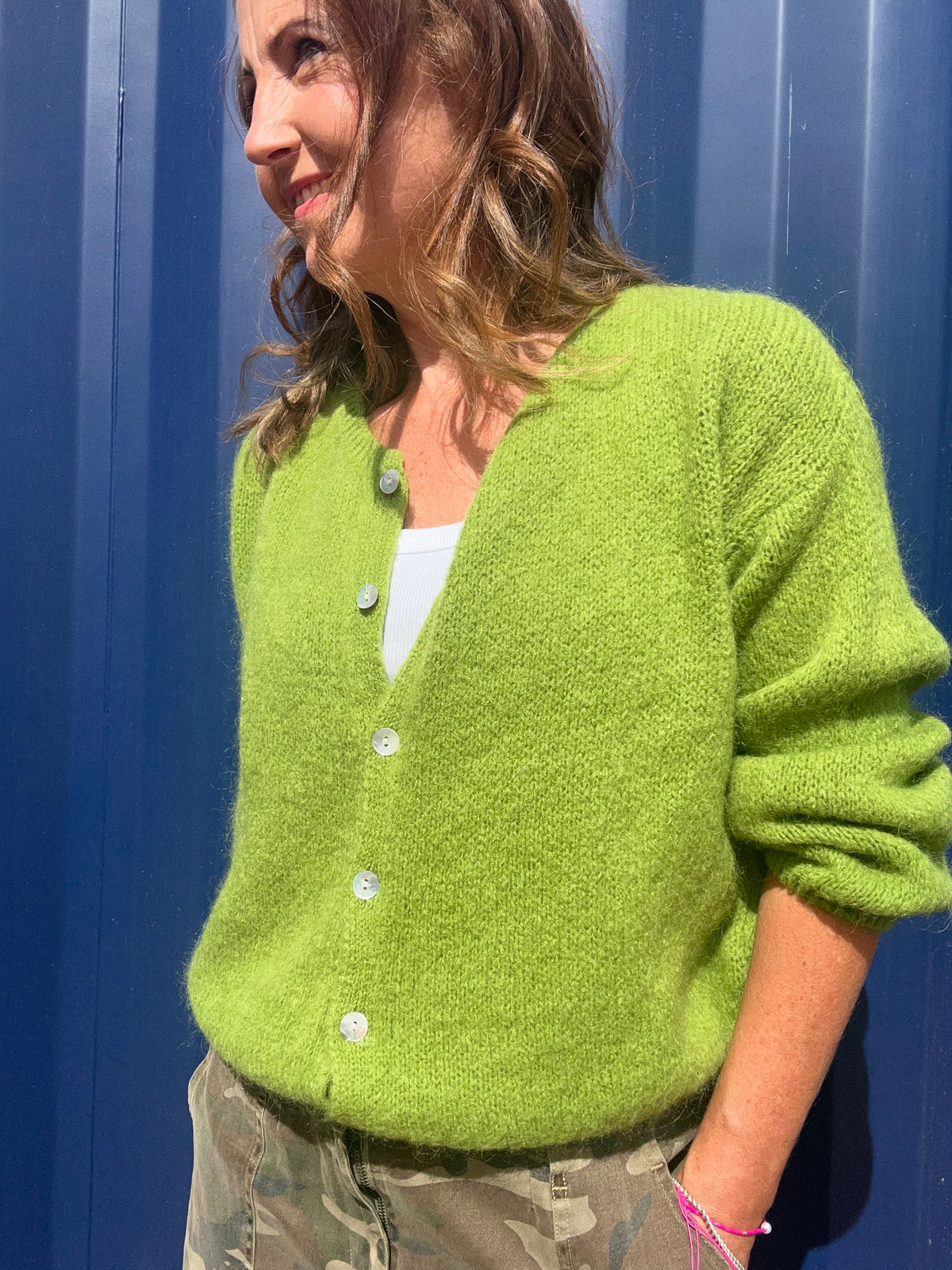 Beattie cardigan - Chartreuse