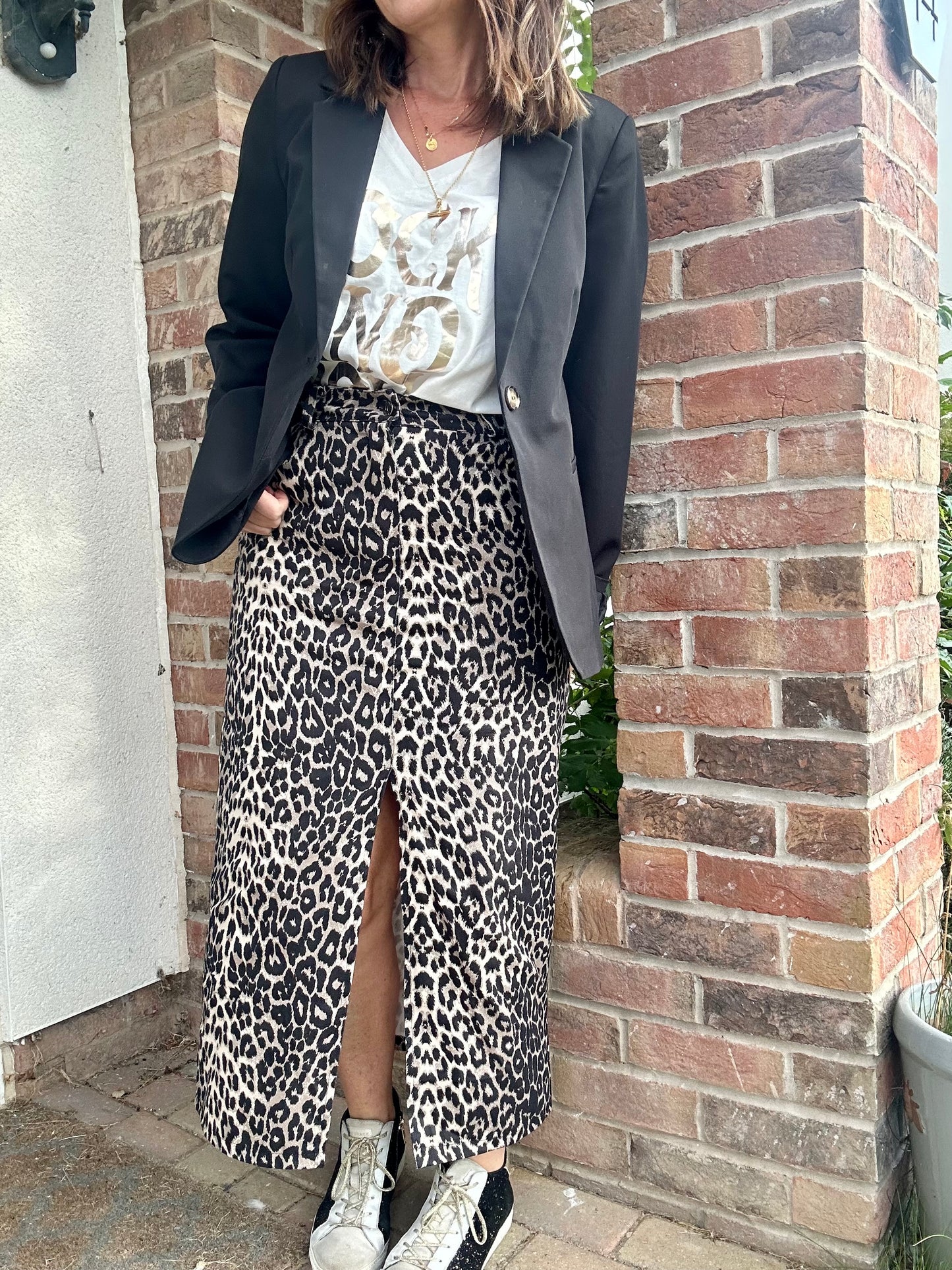 Talia leopard skirt