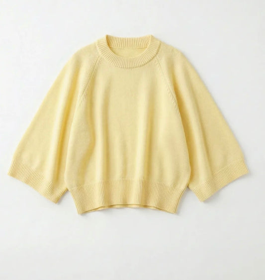 Duchess cotton sweater - Yellow