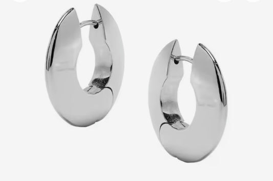 Belle hoop earrings - Silver