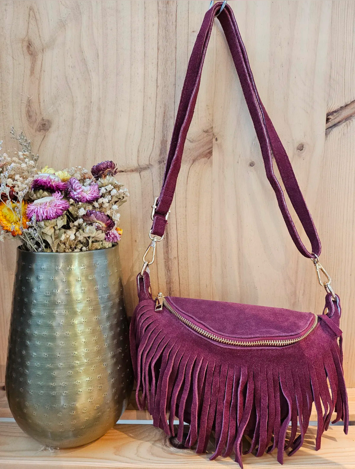 Shelby tassel bumbag - Bordeaux