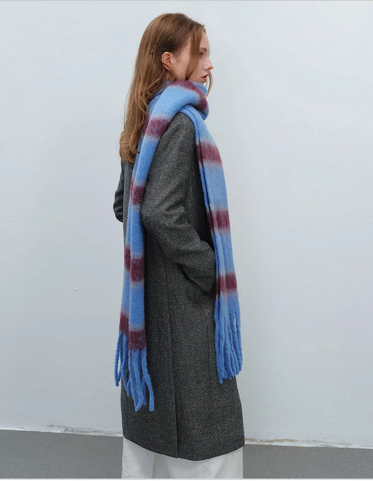 Preppy blue scarf
