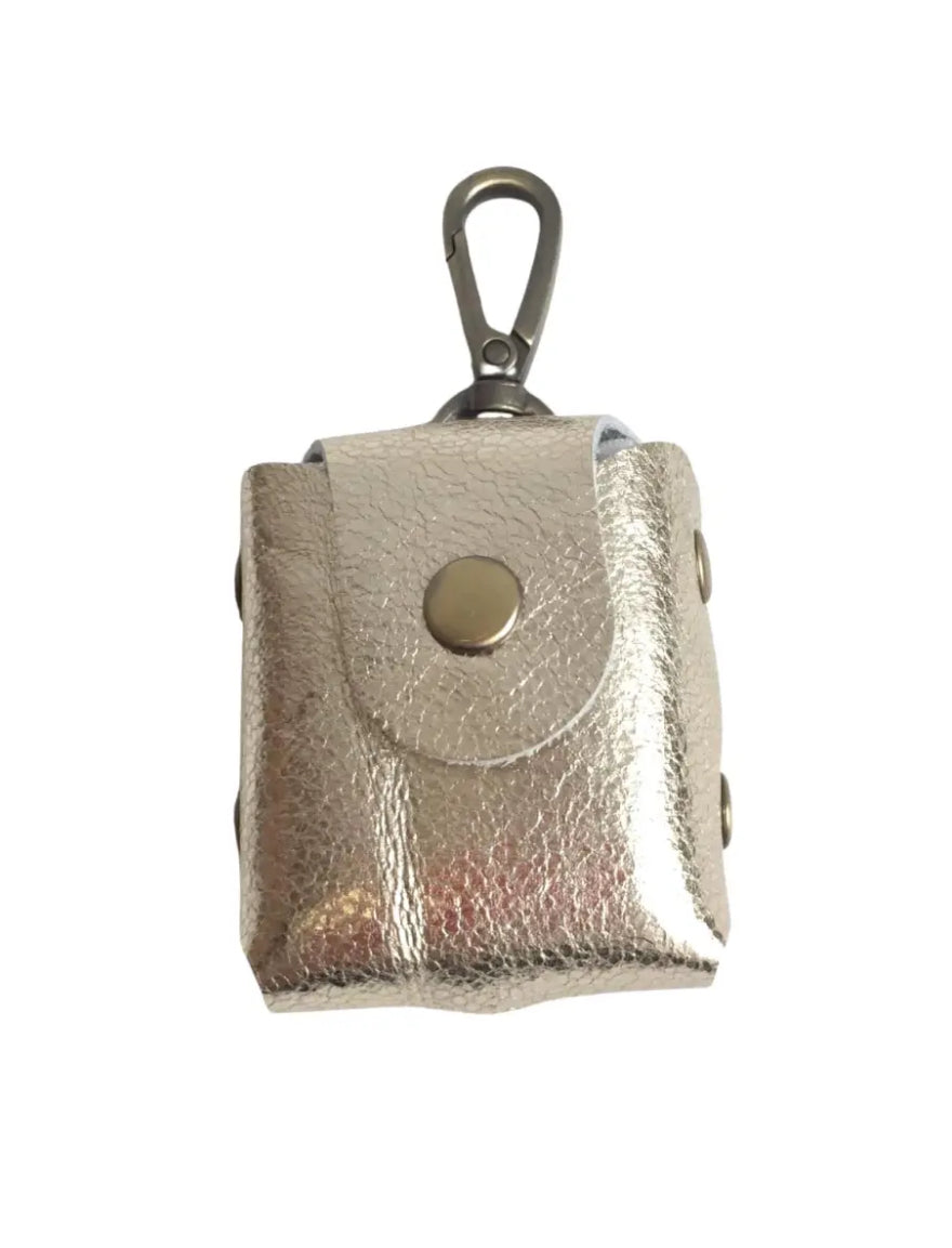 Metallic leather headphone case - Gold