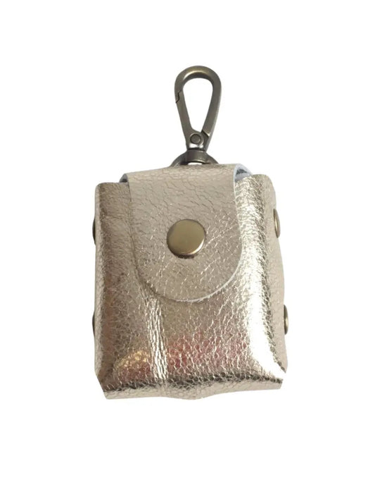 Metallic leather headphone case - Gold