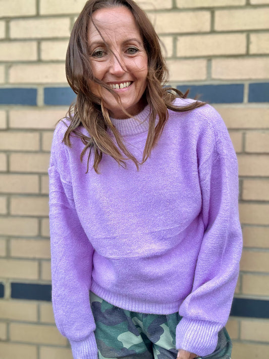 Mae round neck sweater - Lilac