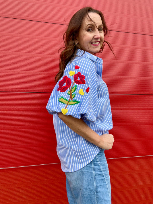 Spring bouquet blouse