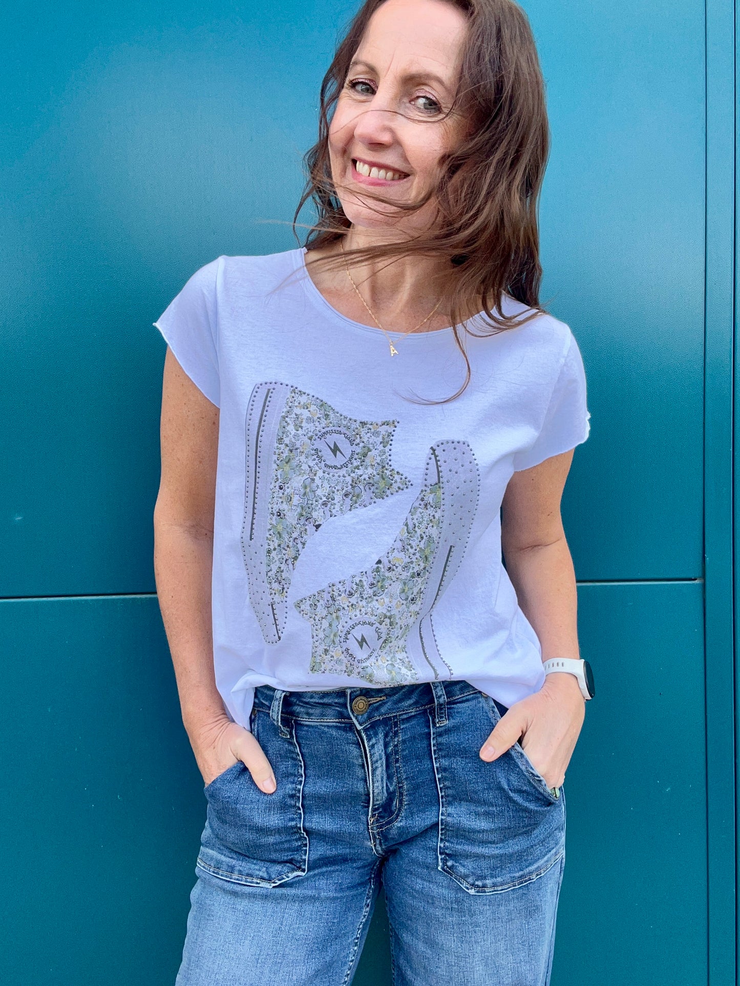 Liberty print tee - Green