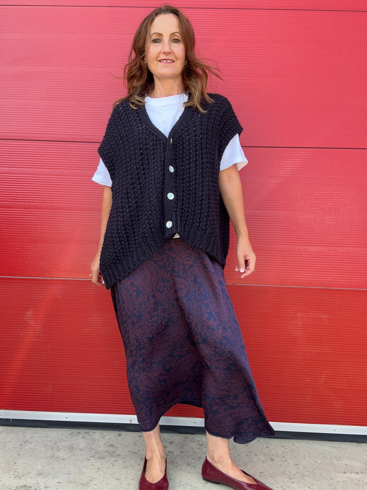 Harmony paisley skirt - Navy