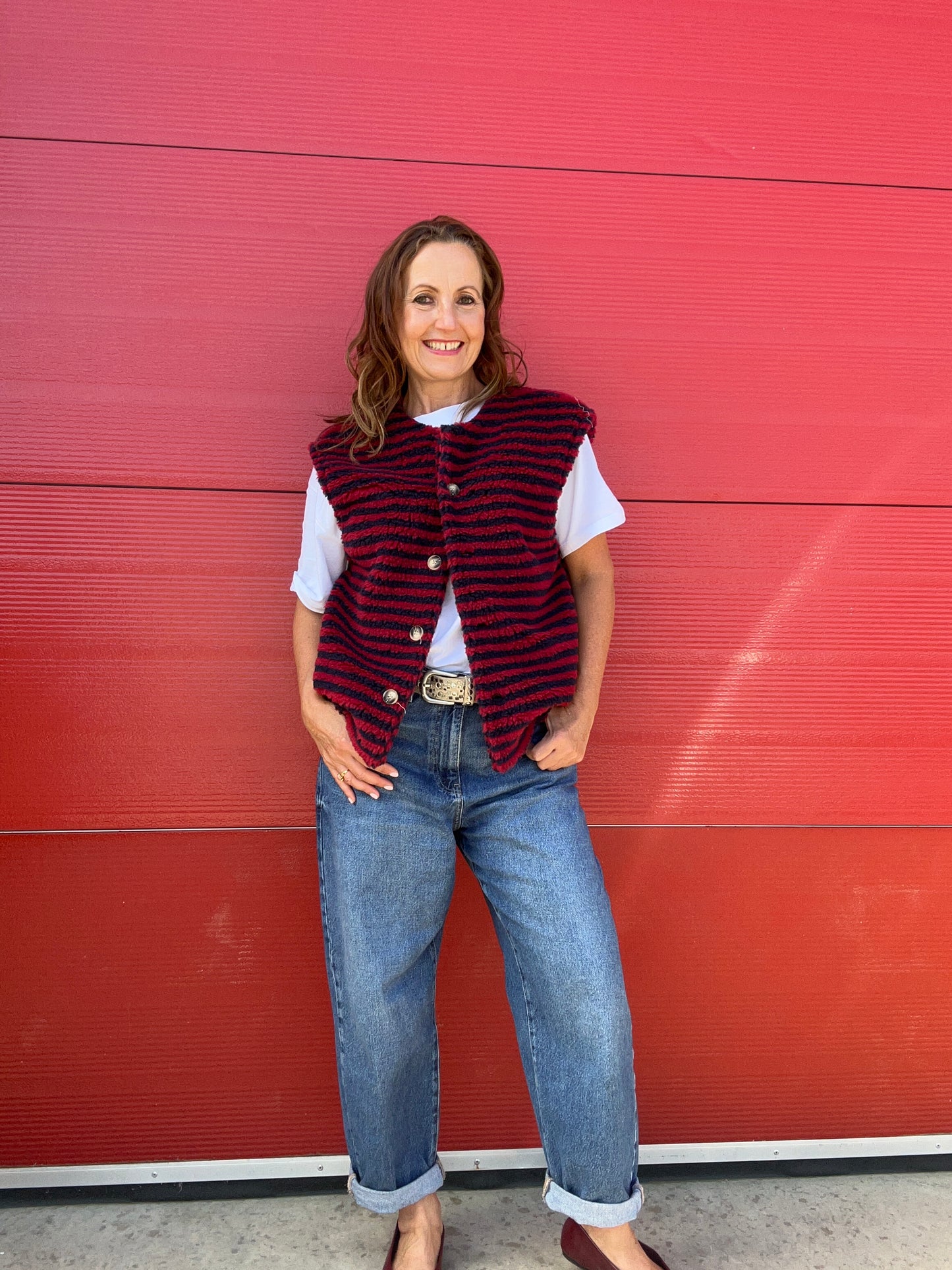 Marley striped waistcoat - Navy / Red