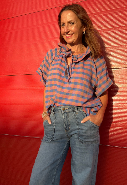 Misty gingham blouse