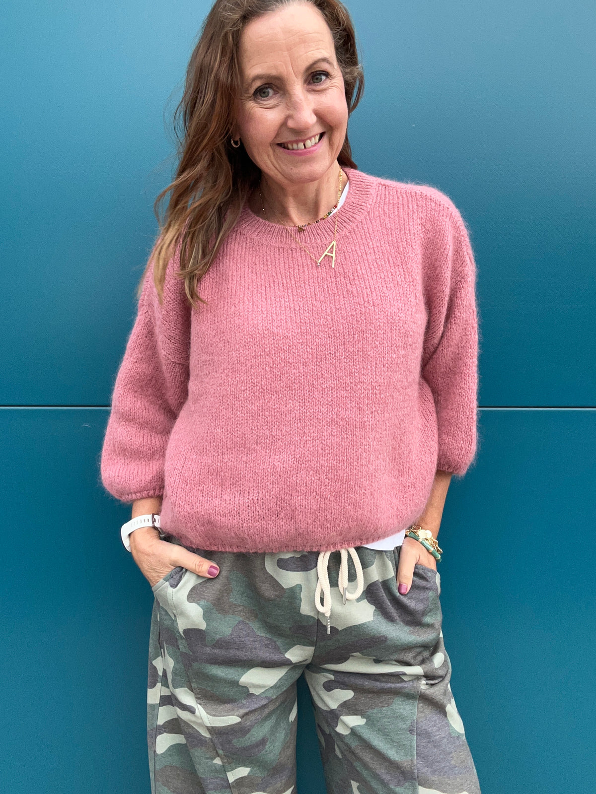 Ramona relaxed sweater - Dusky Rose