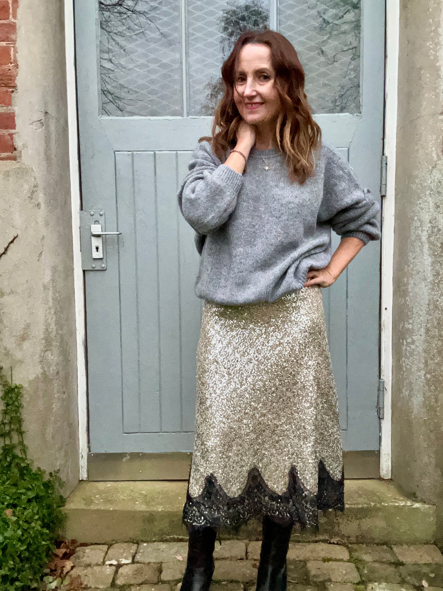 Gwen slouchy sweater - Grey