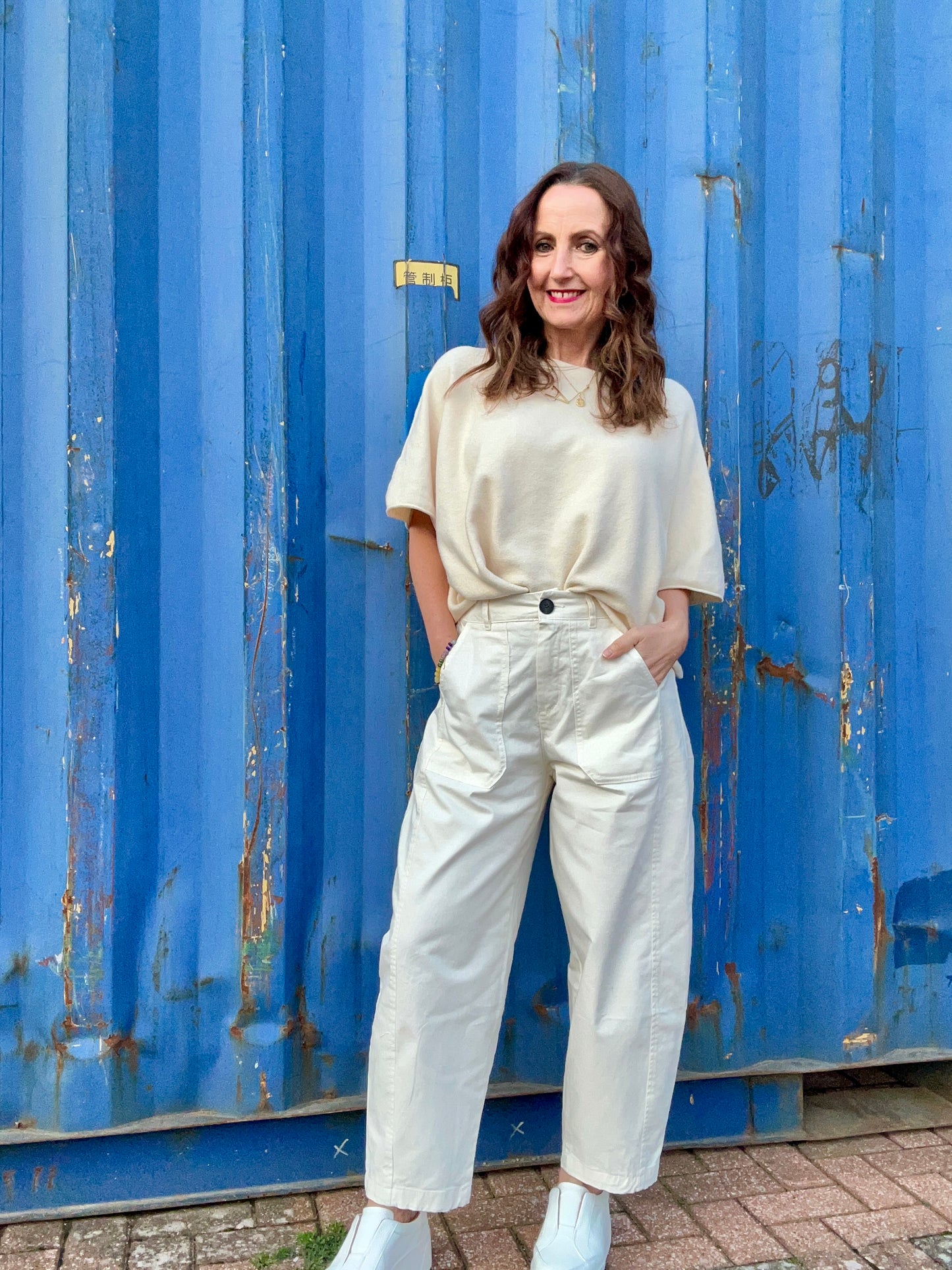 Krista barrel leg trousers - Butter