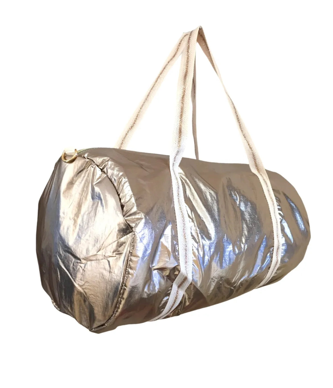 Retro metallic overnight bag
