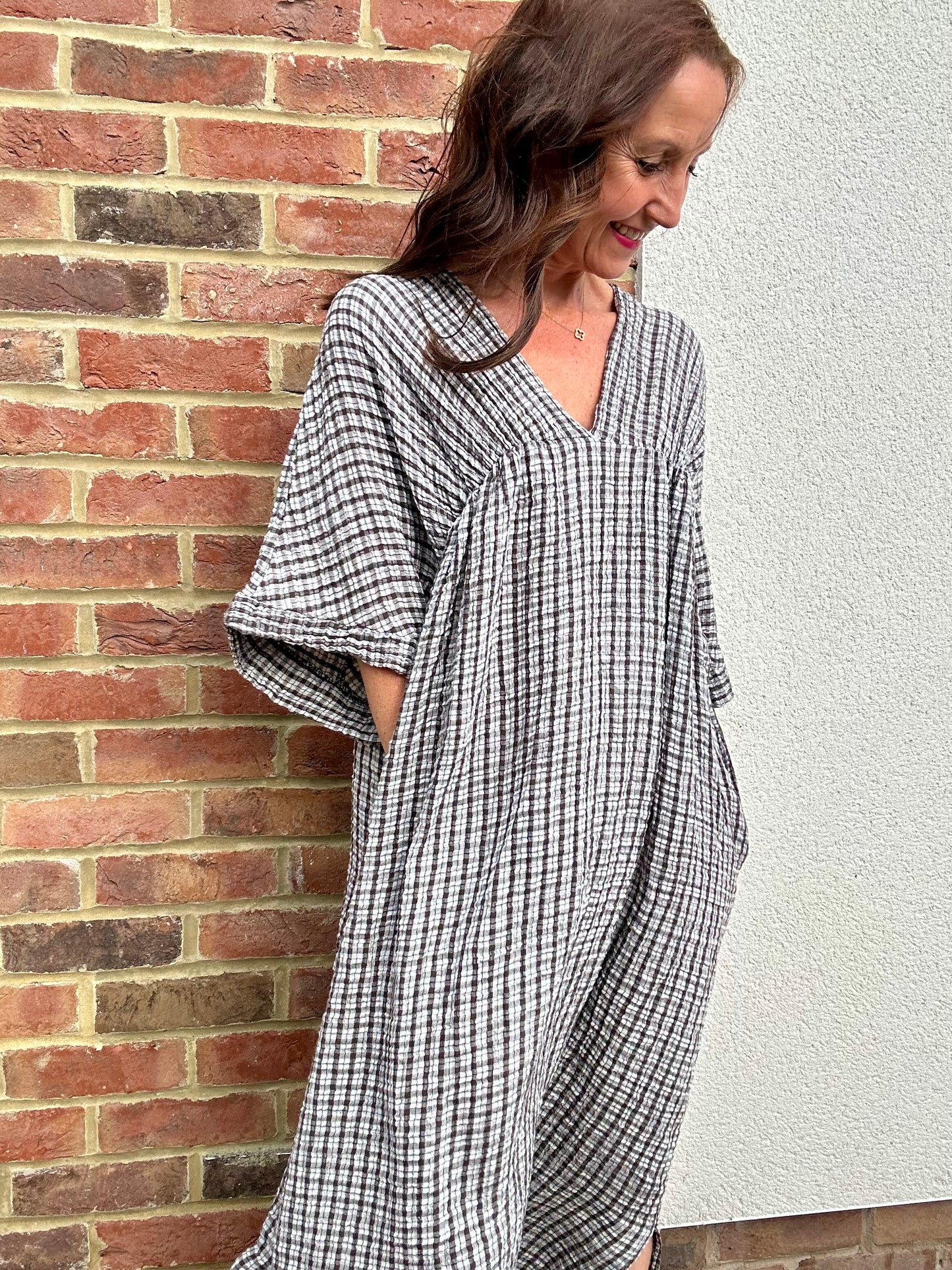 Abbie checked summer dress