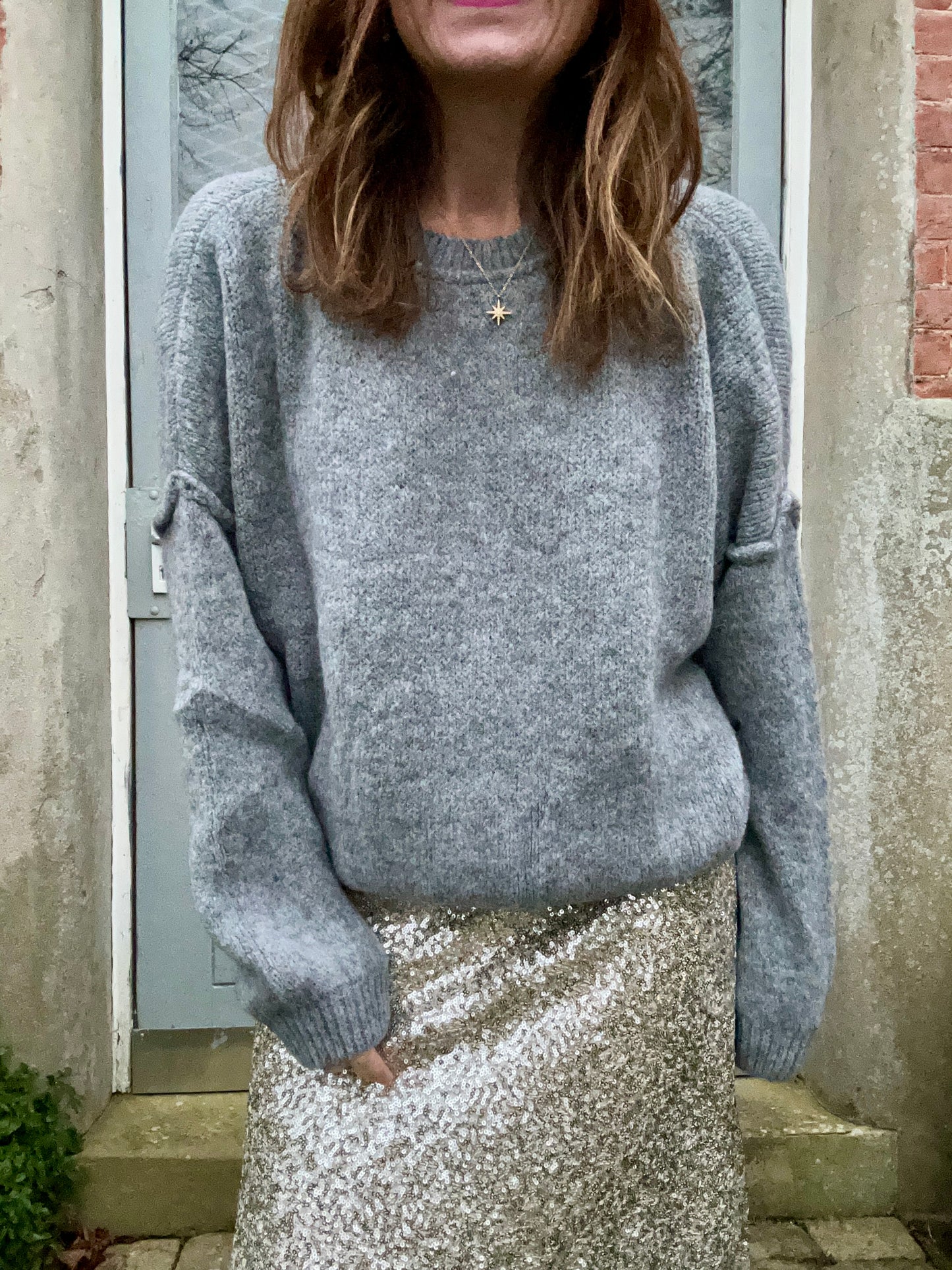 Gwen slouchy sweater - Grey