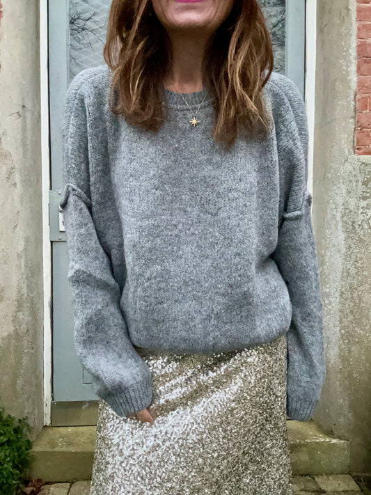 Gwen slouchy sweater - Grey