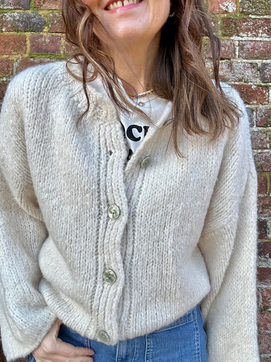 Krista chunky cardigan - Cream