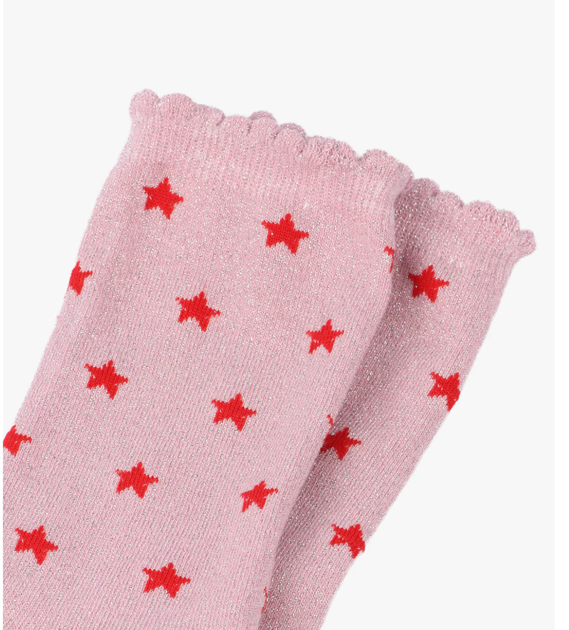 Starry night glitter socks - Pink / Red