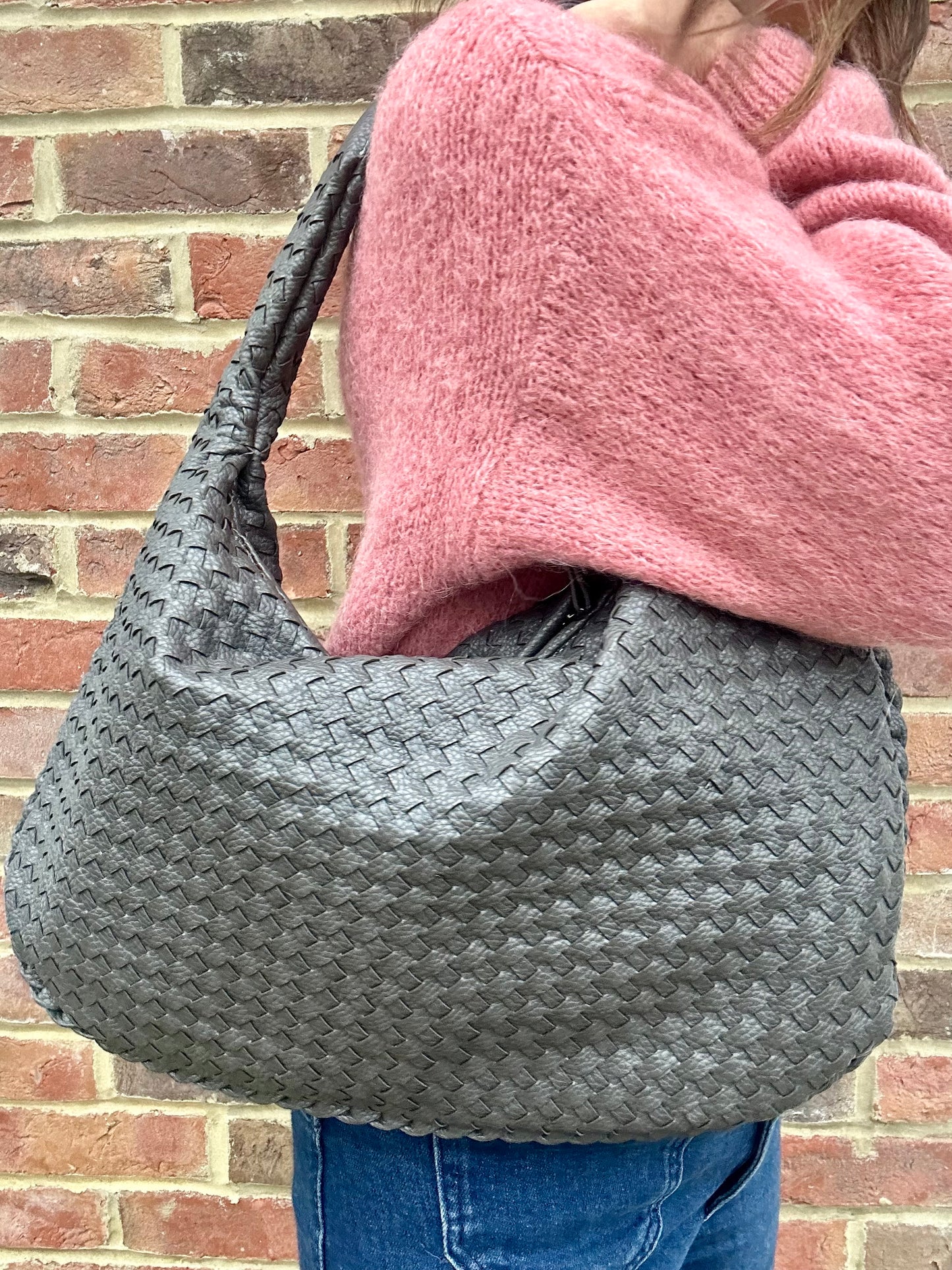 Paxton woven bag - Grey