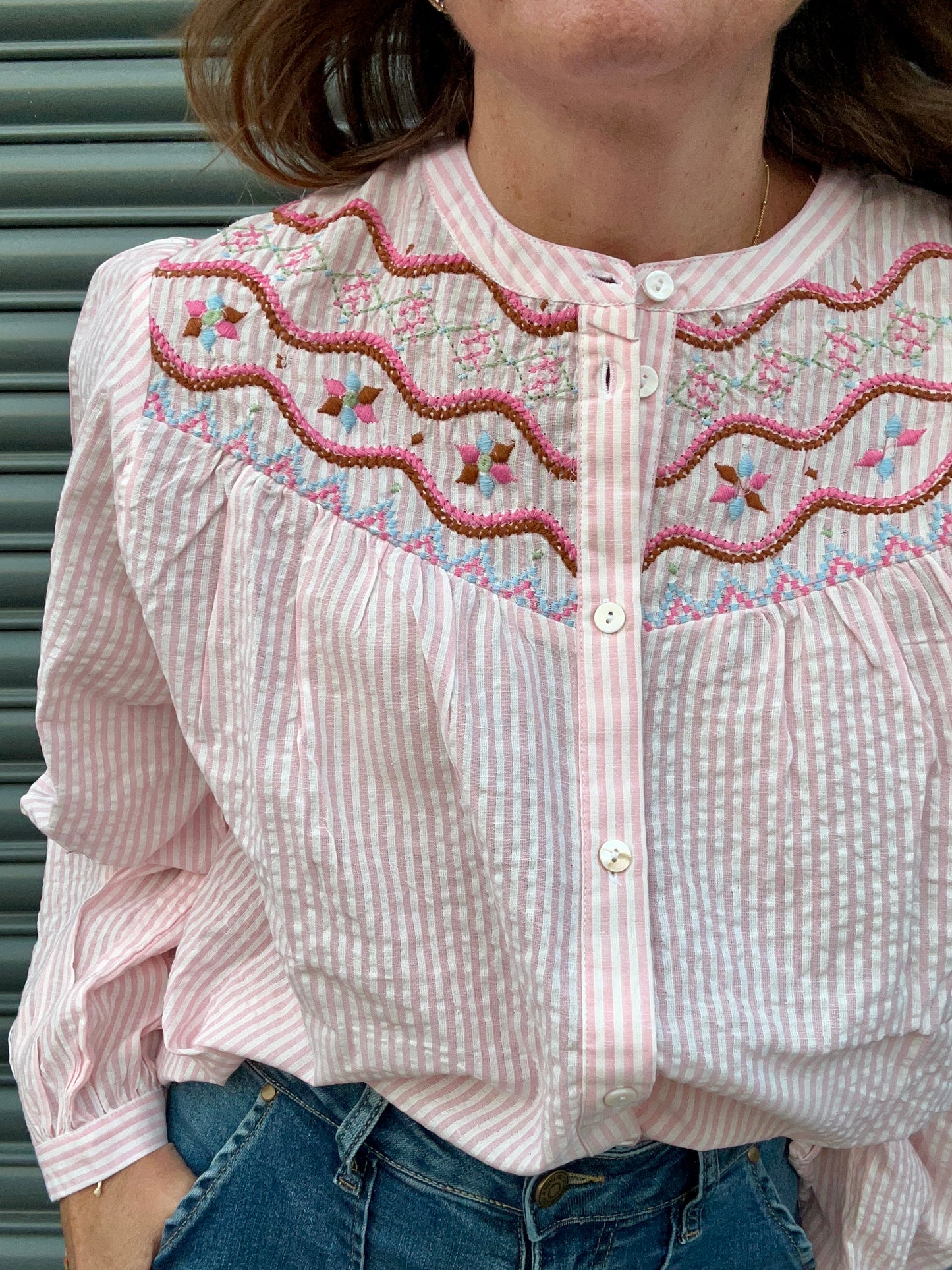 Ettie pink blouse