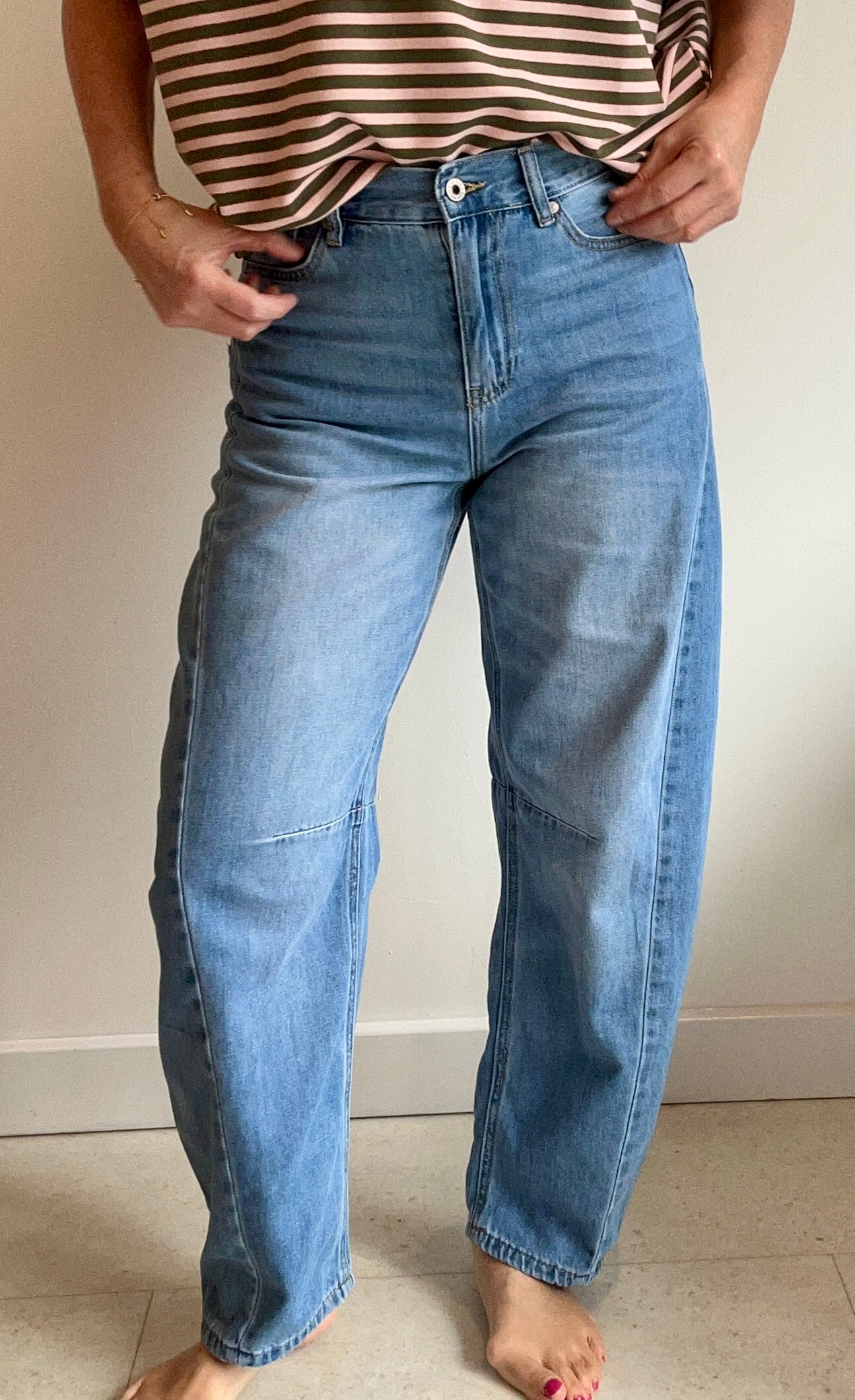 Derby barrel leg jeans