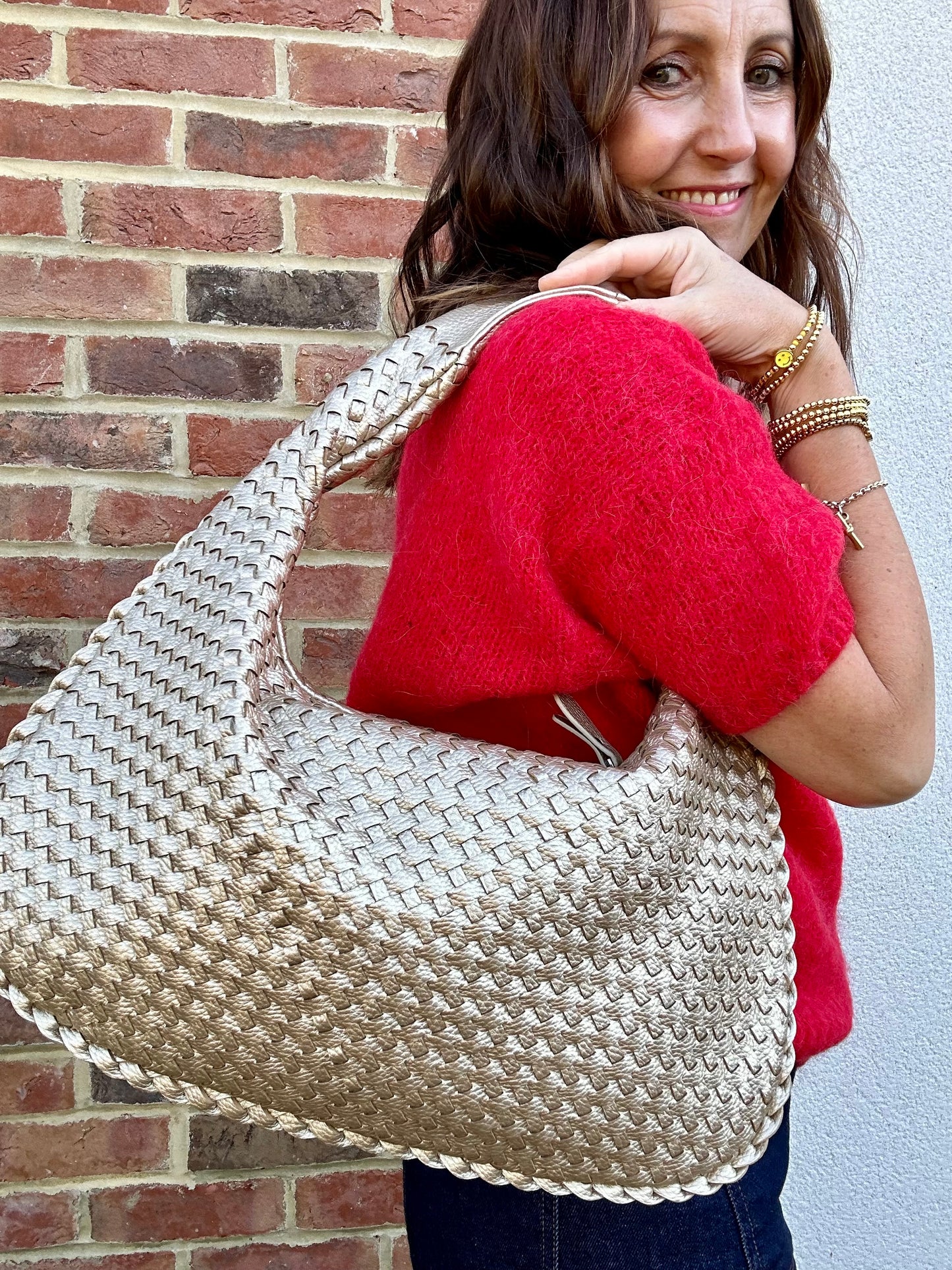 Paxton woven bag - Gold